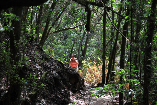 Gina onderweg van Las Mimbreras op La Gomera